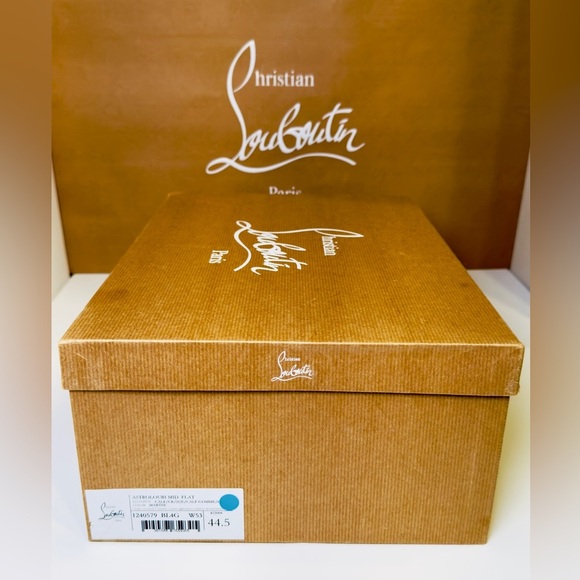 Christian Louboutin Astroloubi Mid-top Sneakers Navy Blue Suede Leather EU-44.5 - Picture 16 of 16